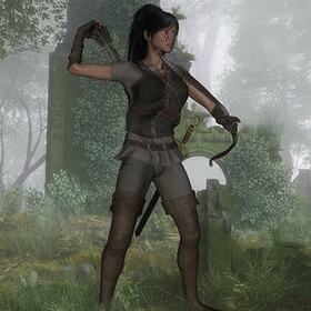 3D female warrior
