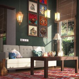 3D 360 panorama of a living room