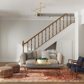 Living room interior rendering